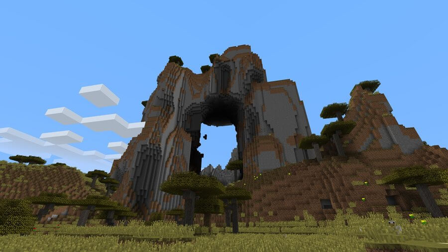 minecraft seed arching mountain