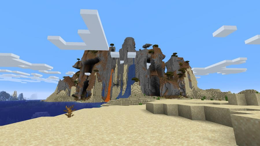 minecraft seed lava waterfalls