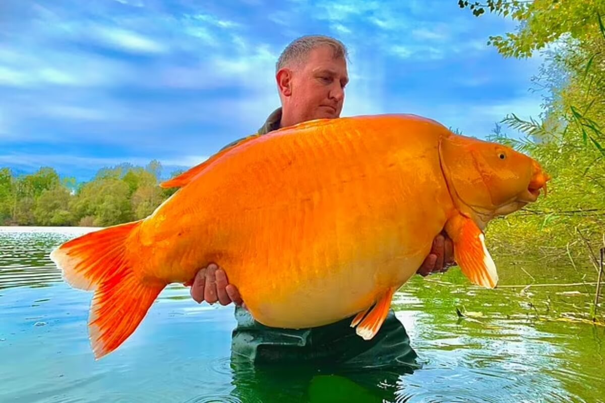 British angler world's biggest goldfish catch