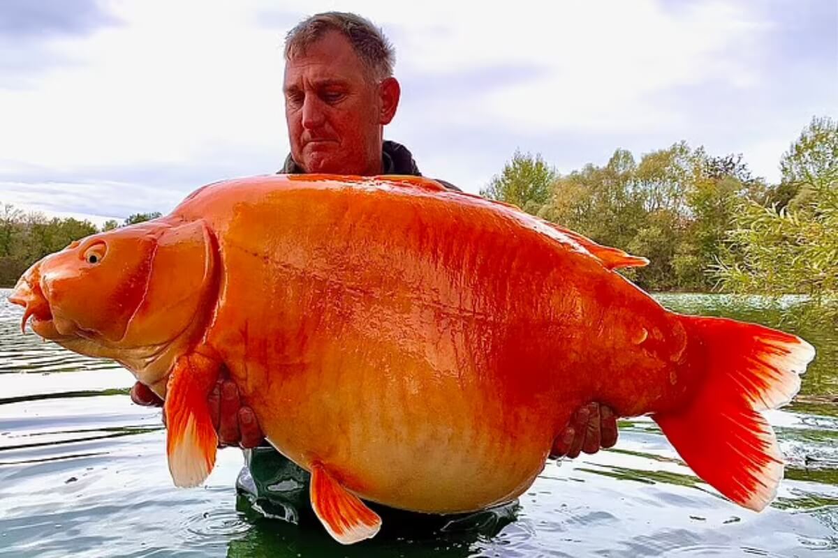 British angler world's biggest goldfish catch