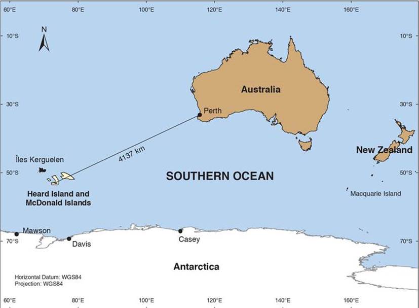 McDonald Islands in the Antarctic